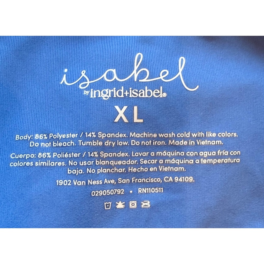 Isabel by Ingrid & Isabel Athletic Active Dress Blue Racerback Shorts XL - Picture 4 of 4